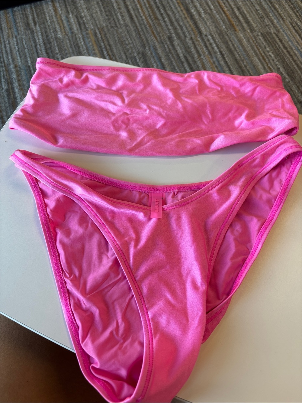 Skims Pink bikini pink top and bottom
